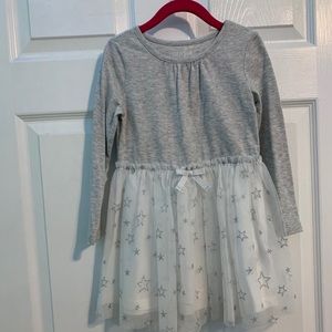 grey and white cute dress